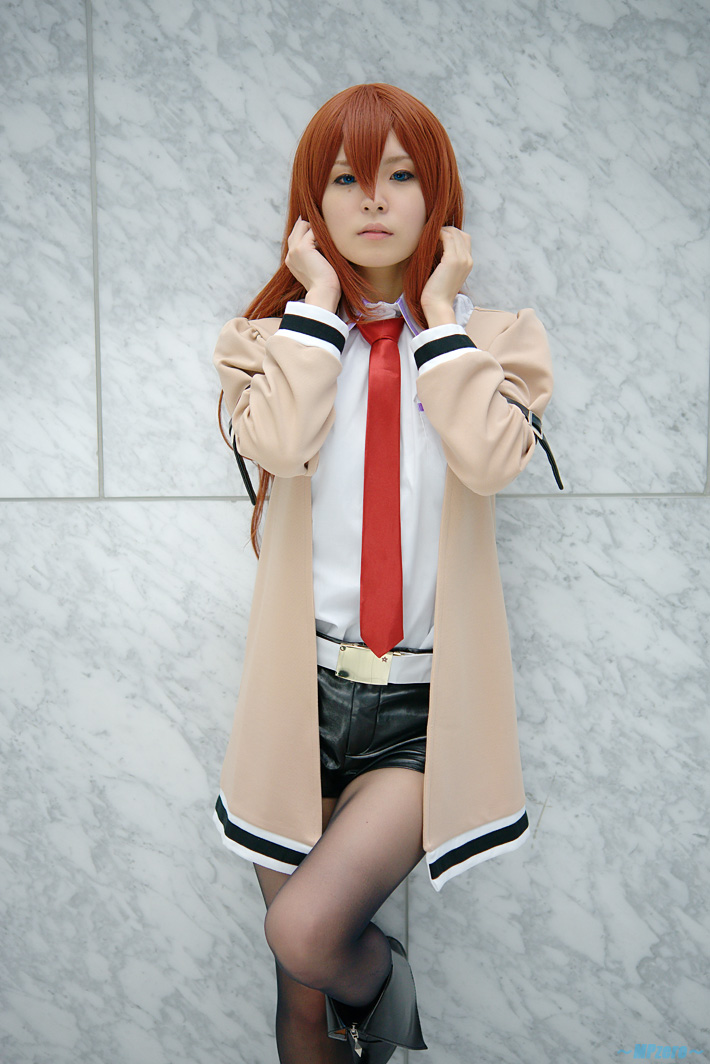 Armband Black Legwear Blouse Blue Eyes Boots Cosplay Maitako Makise