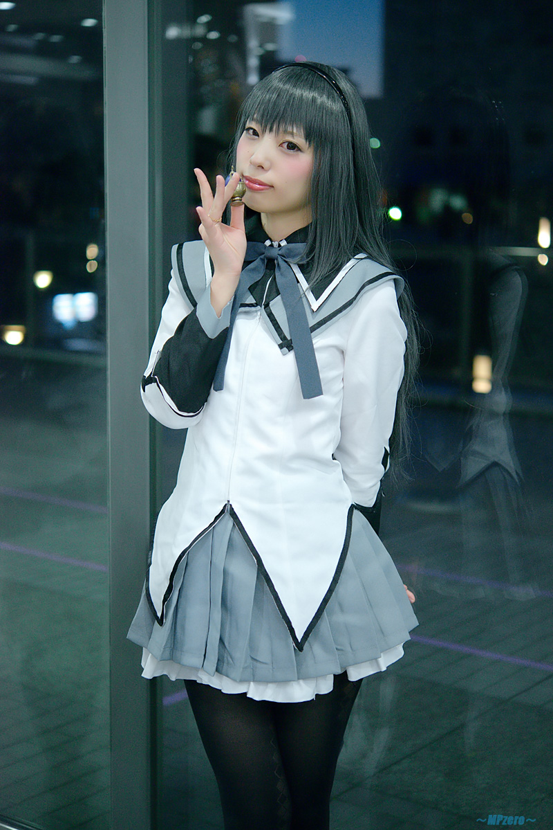 akemi homura black legwear blouse cosplay hairband hiiragi haruka ...